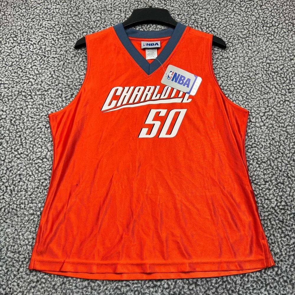 Charlotte Bobcats Okafor #50 Jersey Shirt Women Medium Red NBA V-Neck New M
